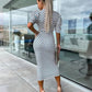 Womenswear Gedrukte Bubble Mouw V-Hals Korte Mouw V-Hals Taillejurk