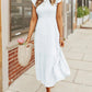 DAMES ZOMER CASUAL FLUTTER KORTE MIDI-JURK