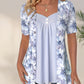 Onregelmatige gebloemde patchwork top voor dames
