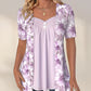 Onregelmatige gebloemde patchwork top voor dames