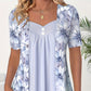 Onregelmatige gebloemde patchwork top voor dames