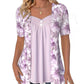 Onregelmatige gebloemde patchwork top voor dames