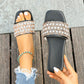 Comfortabele Stijlvolle Vierkante Teen Sandalen voor Vrouwen