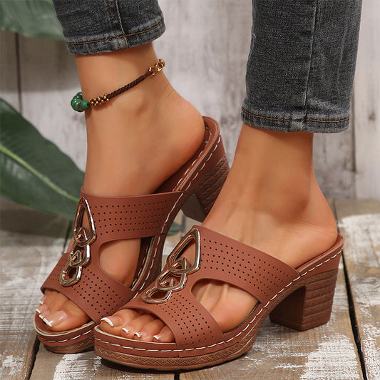🔥2025 Nieuwe 50% korting Hete verkoop🔥  Fashion Hoge hak sandalen met open teen