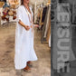 Effen casual jurk met splitten voor dames