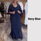 Effen casual jurk met splitten voor dames
