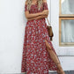 Elegante gebloemde off shoulder jurk voor vrouwen