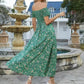 Elegante gebloemde off shoulder jurk voor vrouwen