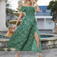 Elegante gebloemde off shoulder jurk voor vrouwen