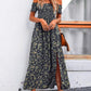 Elegante gebloemde off shoulder jurk voor vrouwen