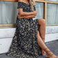 Elegante gebloemde off shoulder jurk voor vrouwen