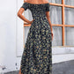 Elegante gebloemde off shoulder jurk voor vrouwen