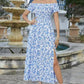 Elegante gebloemde off shoulder jurk voor vrouwen