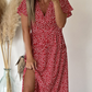 Sexy dames maxi-jurk met zijsplitten