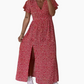 Sexy dames maxi-jurk met zijsplitten