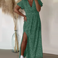 Sexy dames maxi-jurk met zijsplitten