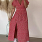 Sexy dames maxi-jurk met zijsplitten