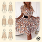 Mini jurk met bloemenprint en V-hals voor dames