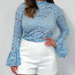 Dames Sexy Kanten Top met Lange Mouwen