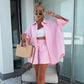 Set van 2 levendige effen shirts met korte mouwen en hoge taille shorts