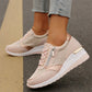 Casual Mesh Sneakers met Loopzool en Ritssluiting voor dames