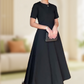 🌸Nieuwe collectie 50%OFF💖 Vrouwen effen kleur elegante korte mouwen Maxi jurken