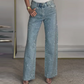 💝2025 Hete verkoop 54% korting🔥Jeans met rechte pijpen en strass-steentjes