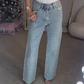 💝2025 Hete verkoop 54% korting🔥Jeans met rechte pijpen en strass-steentjes