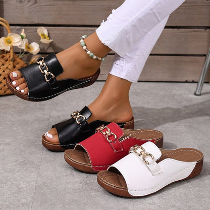 👡✨Orthopedische sandalen met gouden gesp
