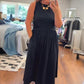 Elegante rondehalsjurk voor dames👗