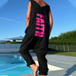 Losse mouwloze jumpsuit met een V-hals voor vrouwen in de zomer