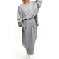 Sweatshirt en rok met dames ronde nek 2-delige set