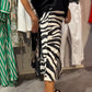 Casual dames blouse met knopen en midirok