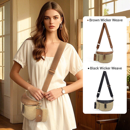 🍂Damesmodetrend PU leren crossbodytas✨