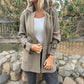 🍂💕Damesjas in middellange lengte met dubbele knopen en revers