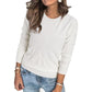Dames Casual Gebreide Top met Lange Mouwen en Losse Pasvorm