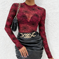 Doorschijnende damesblouse met lange mouwen