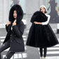 Beste cadeau - Dikke parka met ruime capuchon van synthetisch fleece voor dames