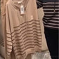 Casual gestreepte top & enkellange broek set