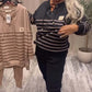 Casual gestreepte top & enkellange broek set