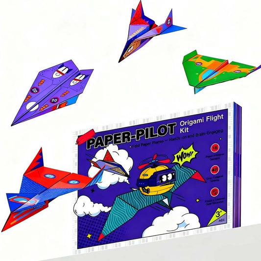 🎄Vroege kerstuitverkoop 49% KORTING✈️✨Creatieve DIY-papieren vliegtuigset voor kinderen