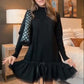💖LAATSTE DAG PROMOTIE - 50% KORTING 💖 Dames coltrui geribbelde gebreide trui tule mini-jurk