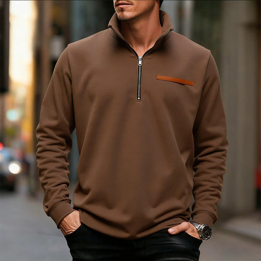 🚀Saves uw tijd en geld nu! 😍Heren Stijlvolle Half Rits Lange Mouw Tops