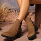 Bottines à imprimé léopard marron