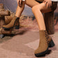 Bottines à imprimé léopard marron