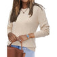 Women's Solid Color Round Neck Sweater