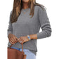 Women's Solid Color Round Neck Sweater