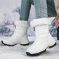 🔥 40% KORTING ! ✨ Antislip Winterlaarzen voor Dames - Warme Binnenvoering, Gemakkelijk Ritsontwerp, Geschikt voor Sneeuw en IJs ❄️👢