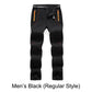 Winddichte, waterdichte, warme wandelbroek met elastische tailleband