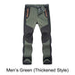 Winddichte, waterdichte, warme wandelbroek met elastische tailleband